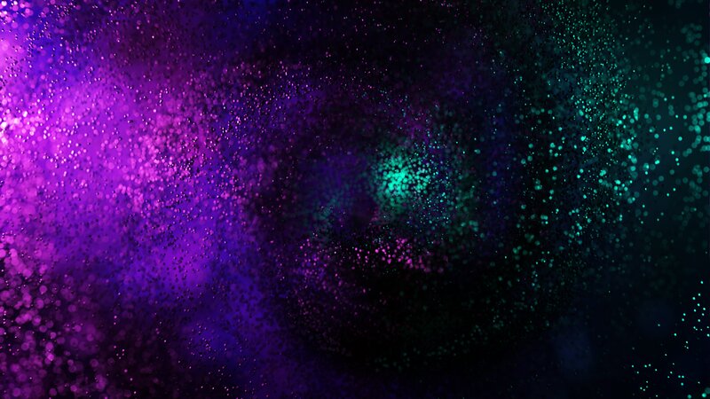 Colorful Particle Explosion — Purple, Dynamic, Digital Art