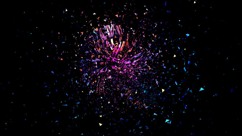 Colorful Particle Explosion — Purple, Dynamic