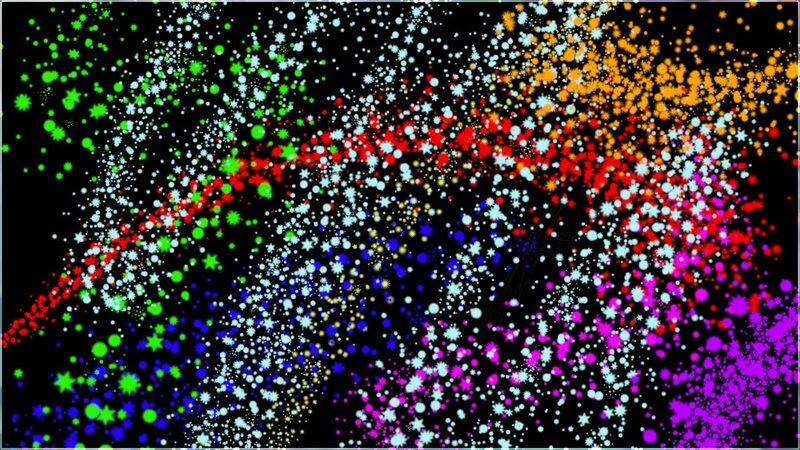 colorful particle explosion