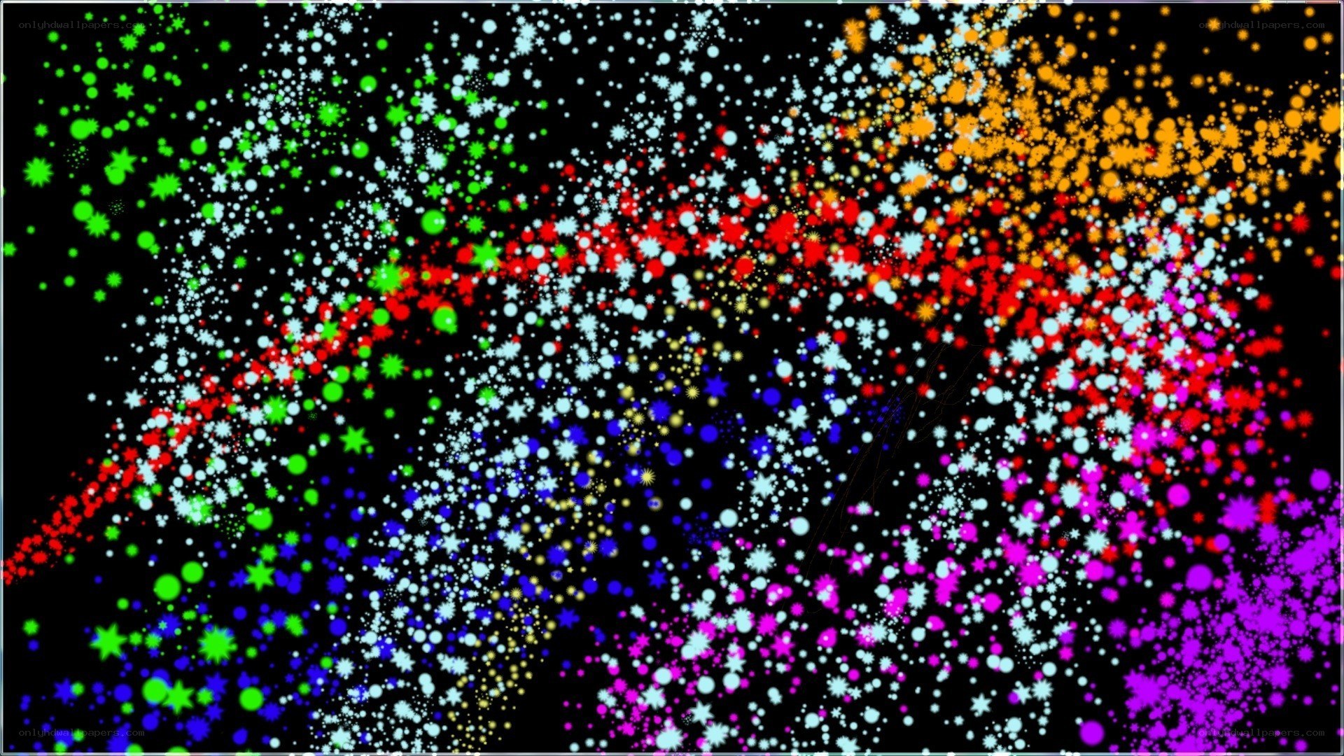 colorful particle explosion