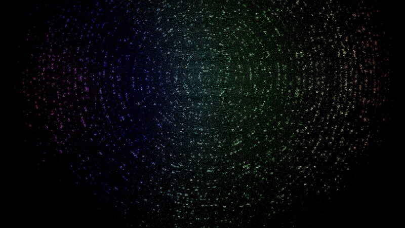 Colorful Particle Pattern — Black, Calm