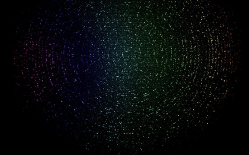 Colorful Particle Pattern — Black