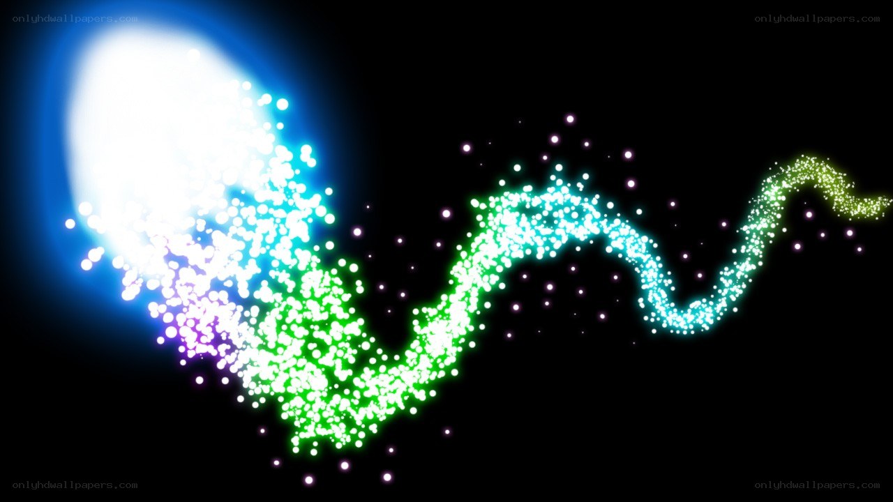 colorful particle trail