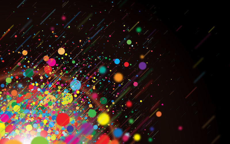 Colorful Particles and Lines — Black