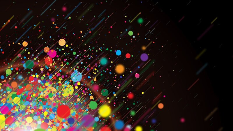 colorful particles and streaks