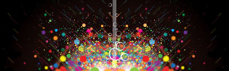 Colorful Particles Explosion — Black