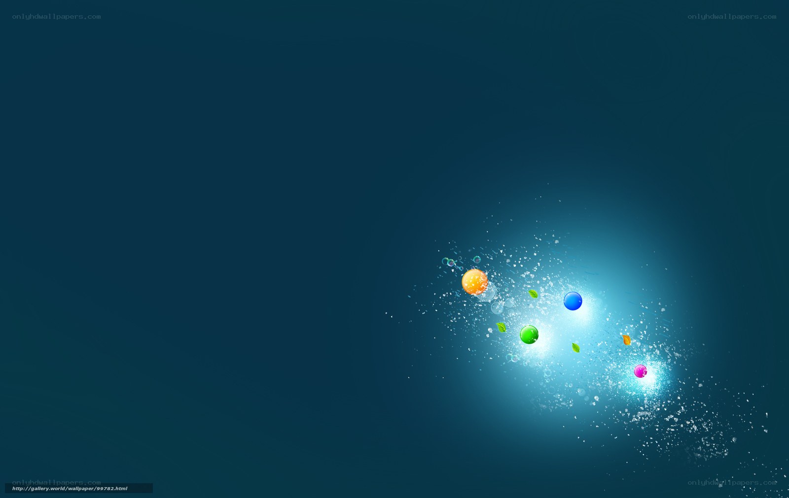 Colorful particles explosion