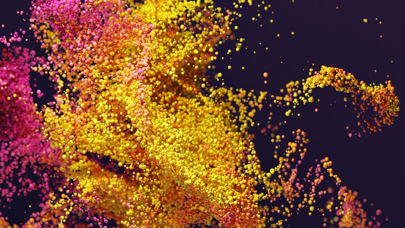 Colorful Particles in Motion