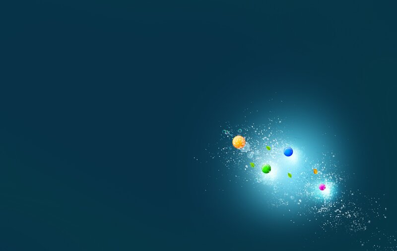 colorful particles in space