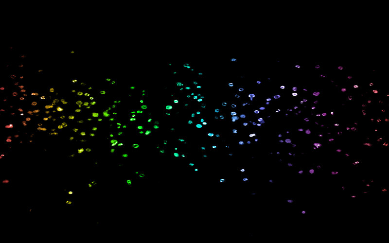 colorful particles on black