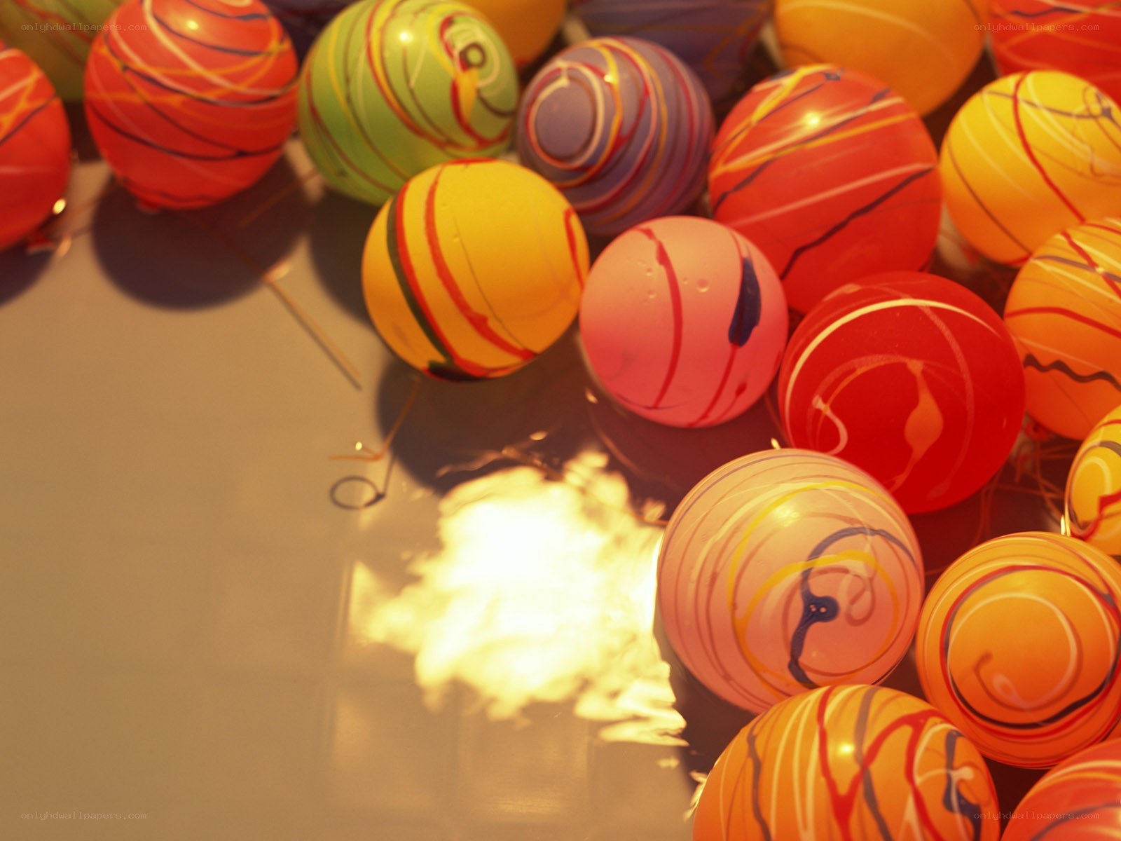 Colorful patterned balls