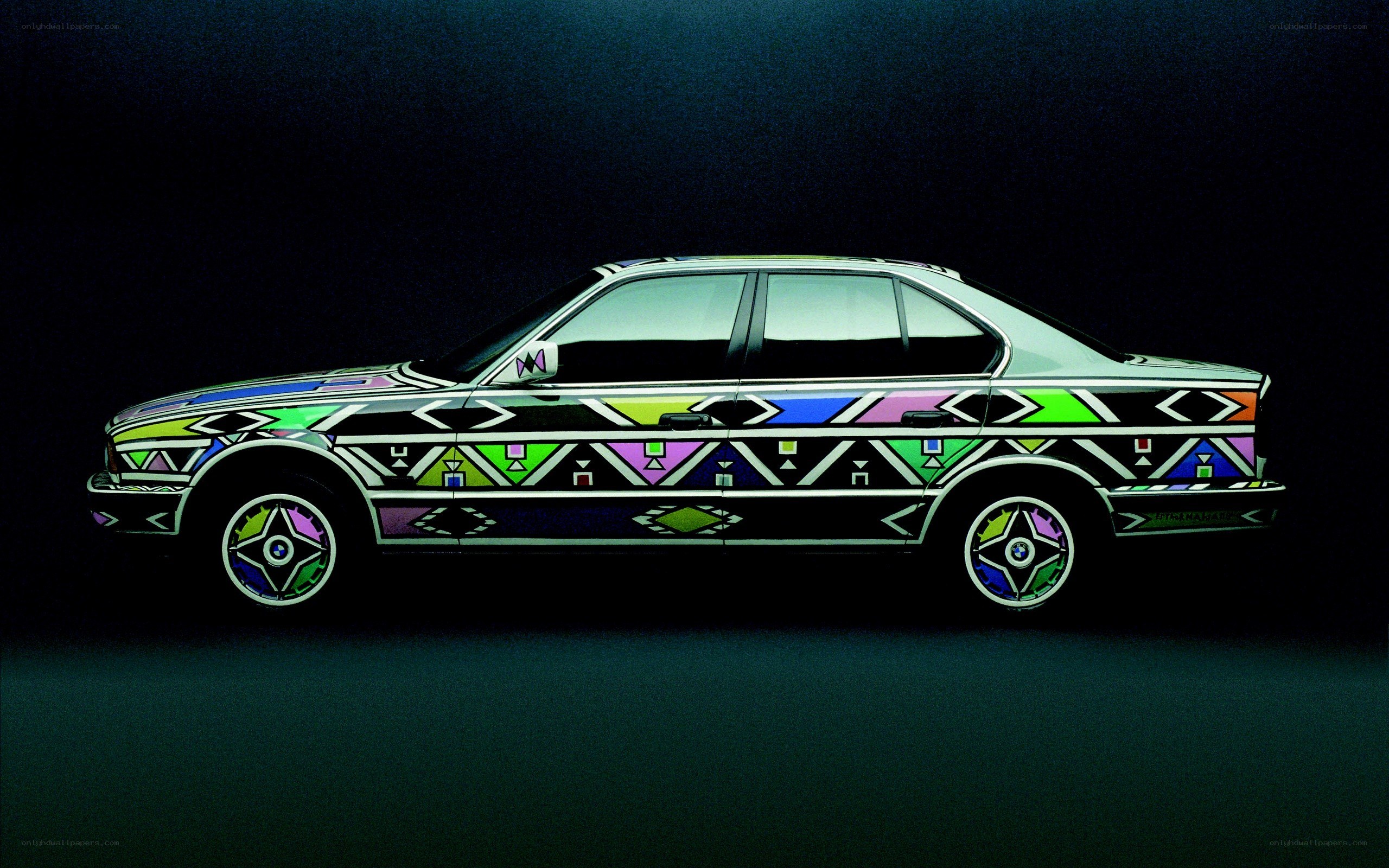 colorful patterned car