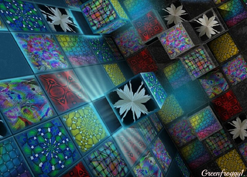 Colorful Patterned Cubes