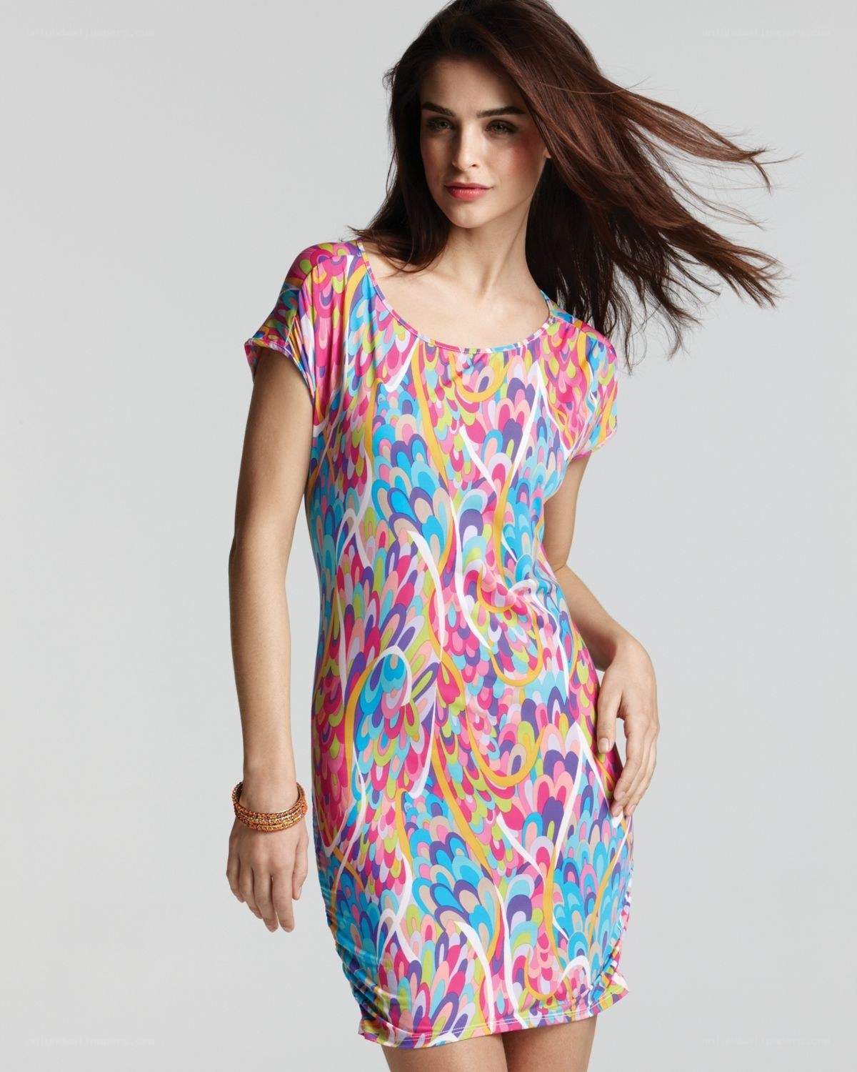 colorful patterned dress