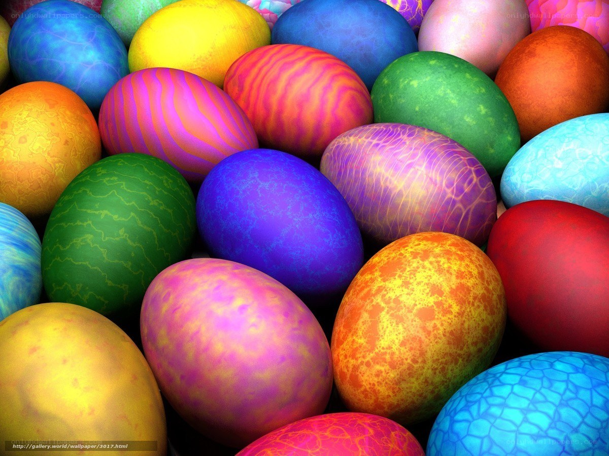 Colorful patterned Easter eggs