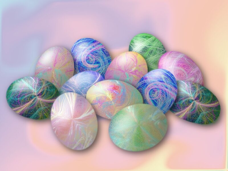 Colorful Patterned Eggs — Pink