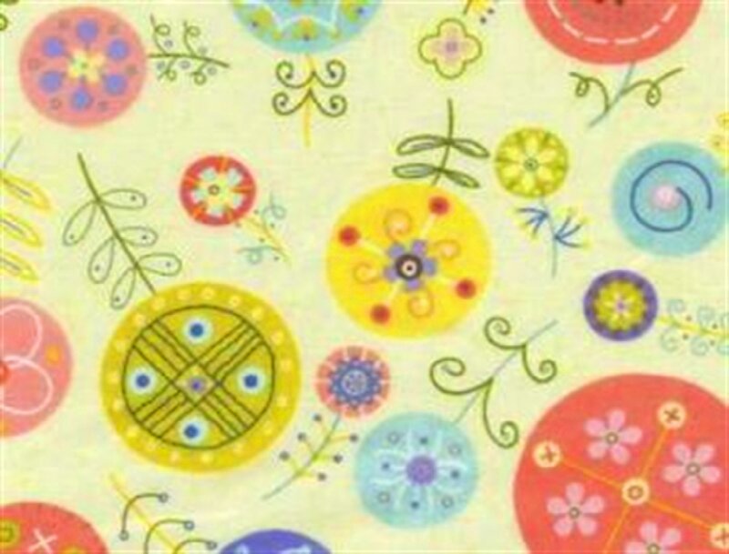 Colorful Patterned Fabric — Yellow