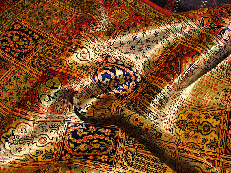 colorful patterned rug