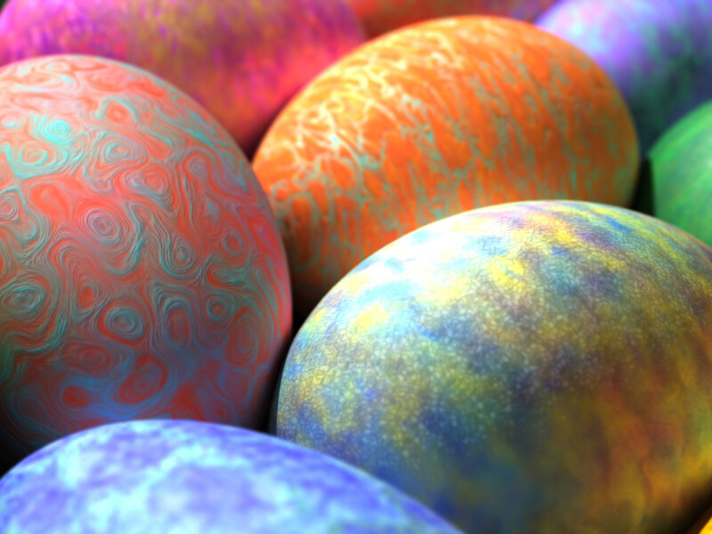 Colorful Patterned Spheres — Orange