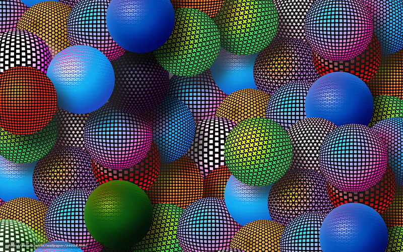 Colorful patterned spheres