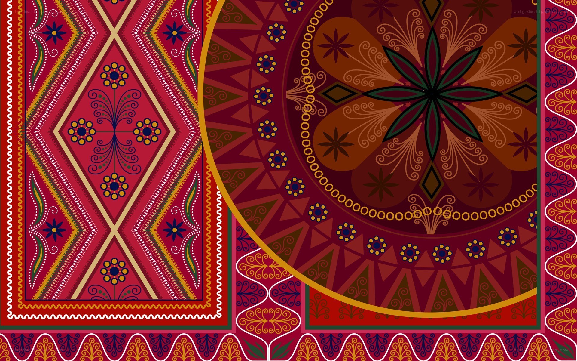 colorful patterned textile design