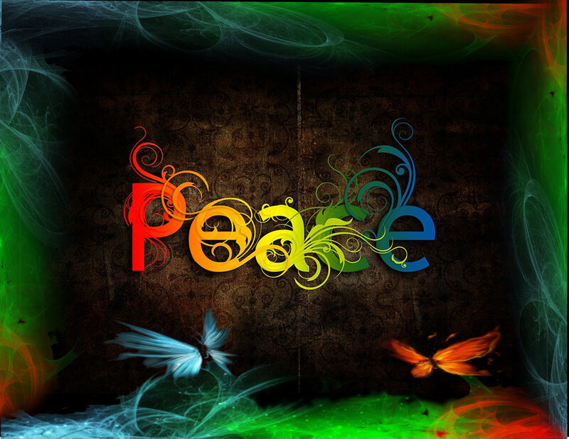 Colorful Peace Text