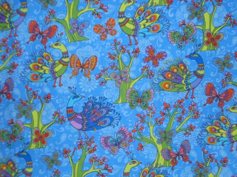 Colorful Peacocks and Butterflies