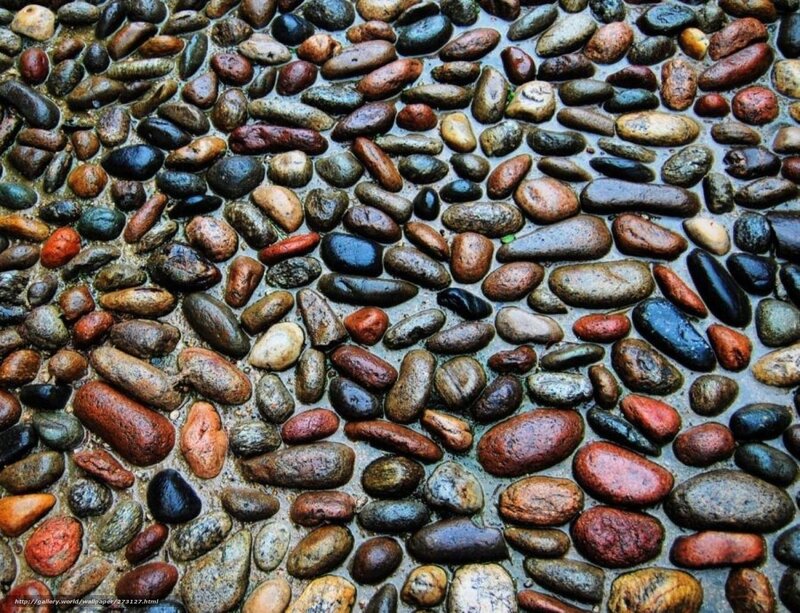 Colorful pebble mosaic