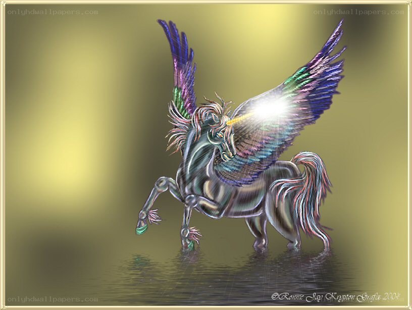 Colorful Pegasus in Water