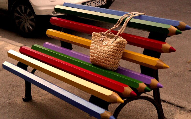 Colorful Pencil Bench