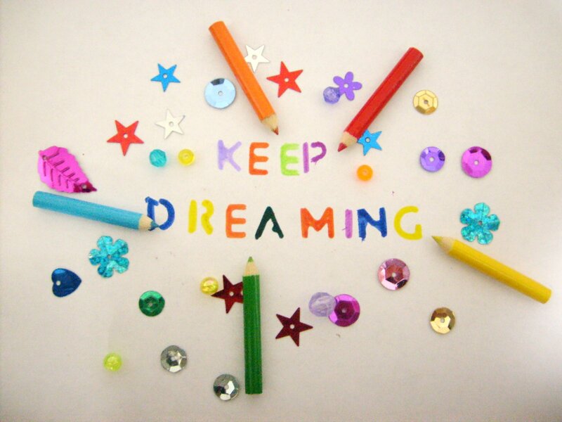 Colorful Pencils and Sequins