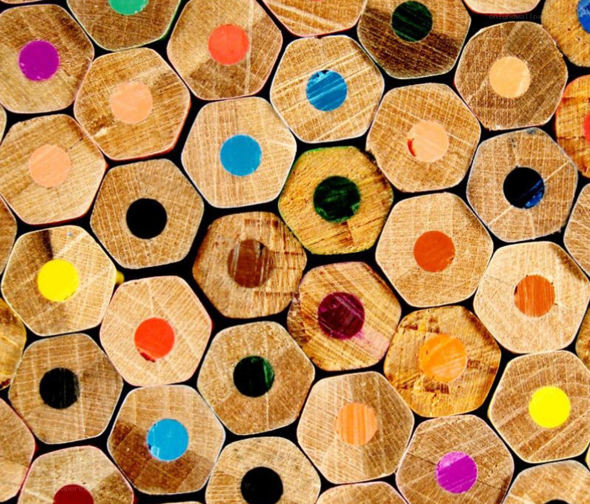 Colorful pencils close-up