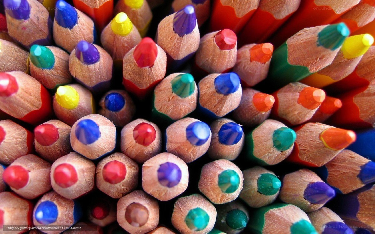 Colorful pencils close-up