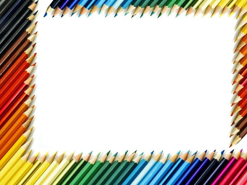 colorful pencils frame