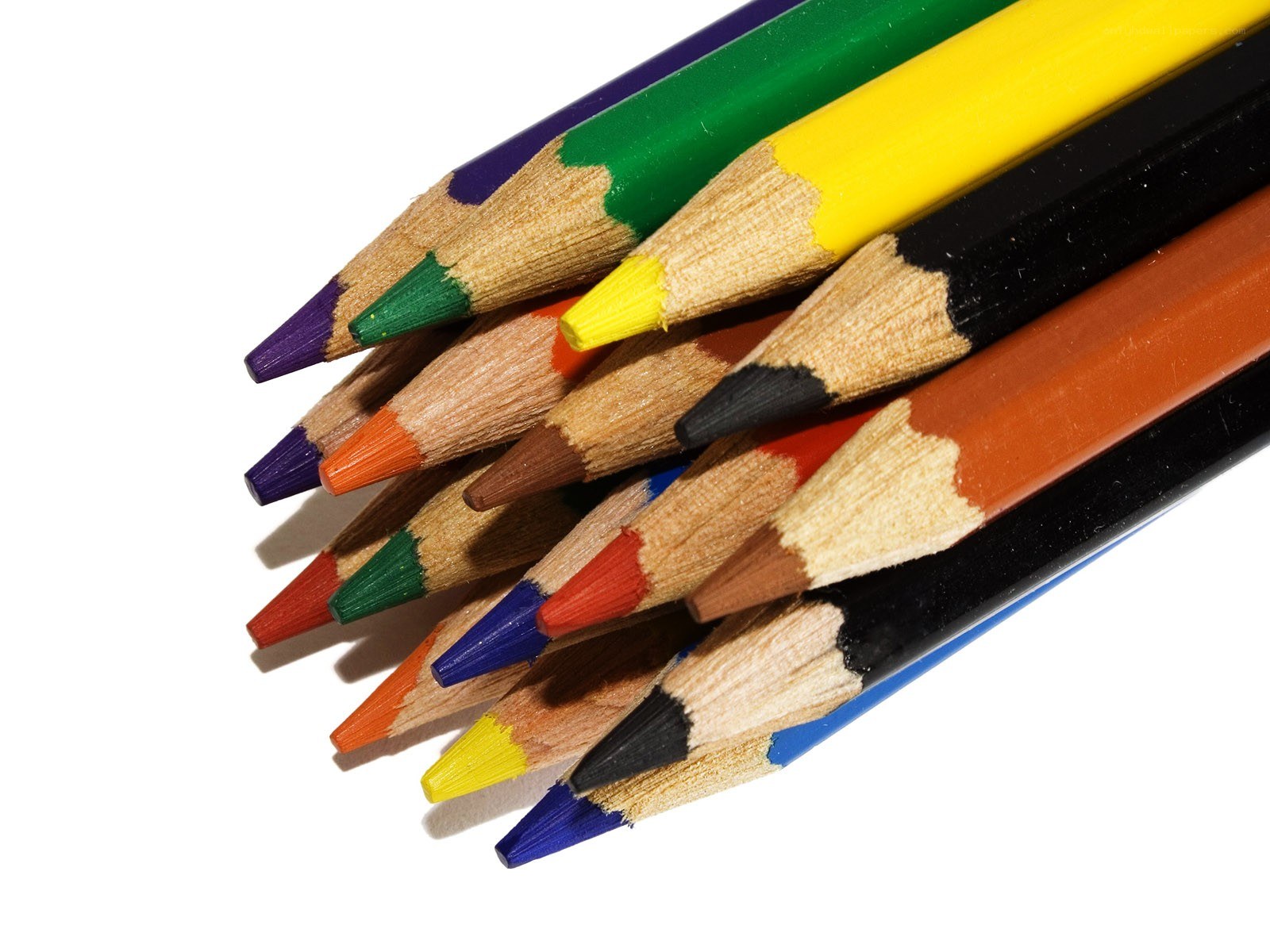 Colorful pencils in a bundle