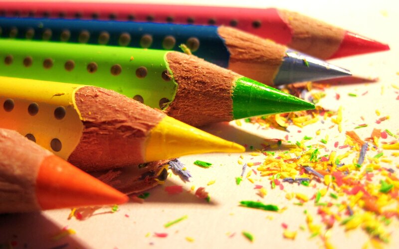Colorful Pencils on Paper