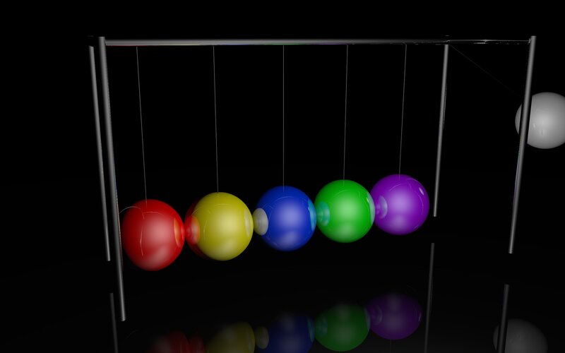 Colorful Pendulum Balls