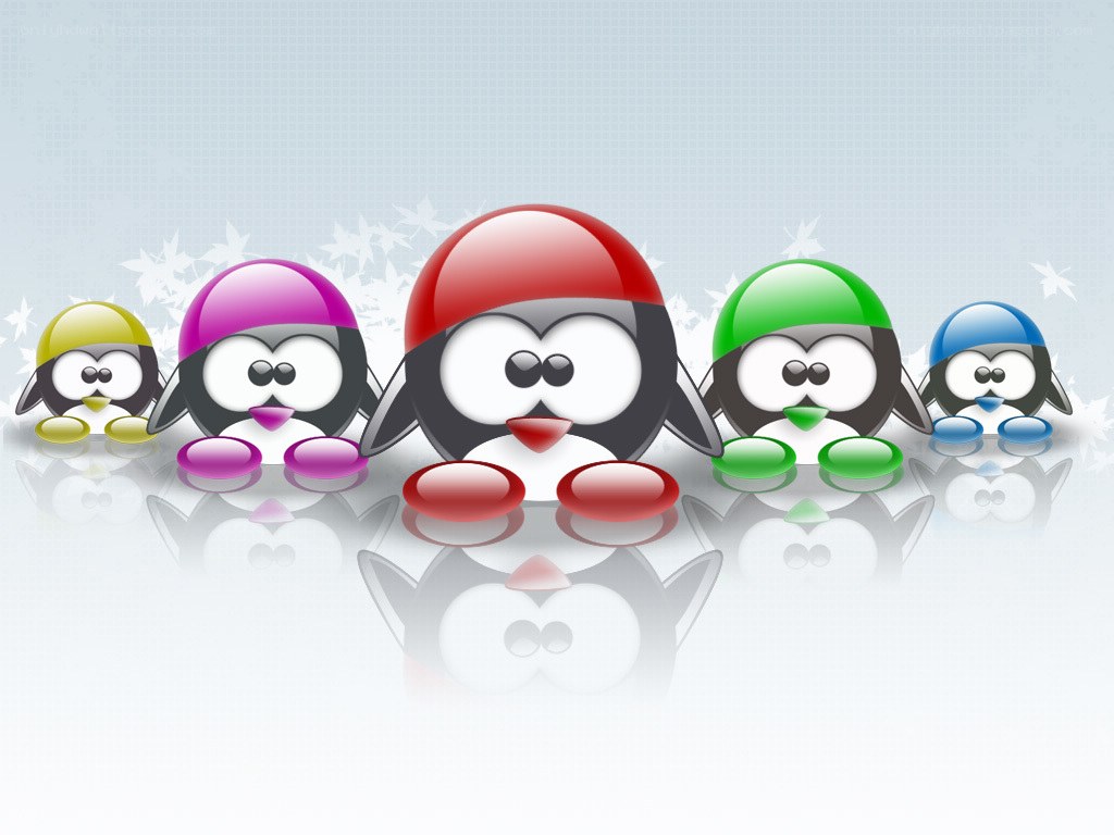 colorful penguin characters