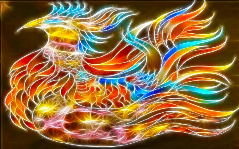 colorful phoenix artwork