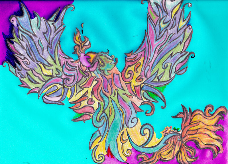Colorful Phoenix Bird