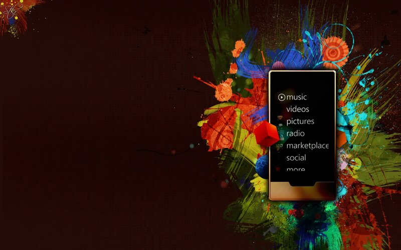 colorful phone menu background
