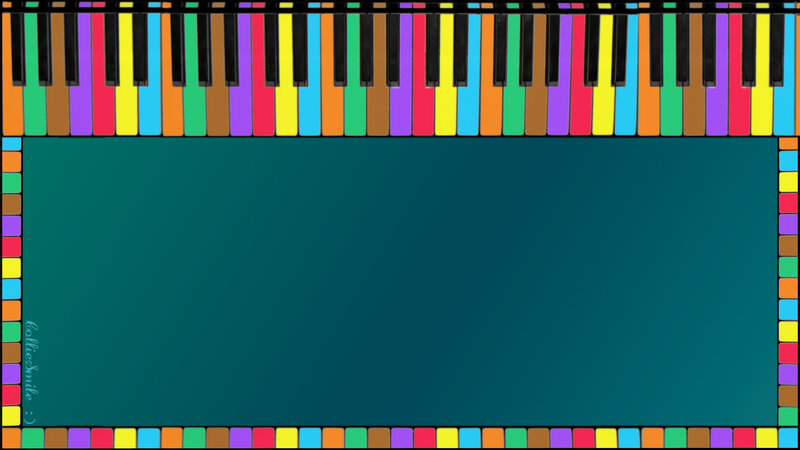 Colorful Piano Keyboard — Teal