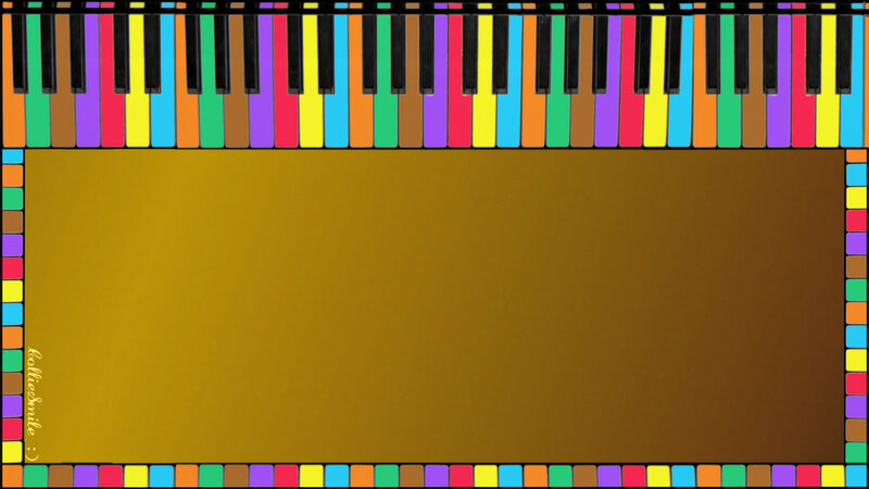 Colorful Piano Keyboard — Yellow