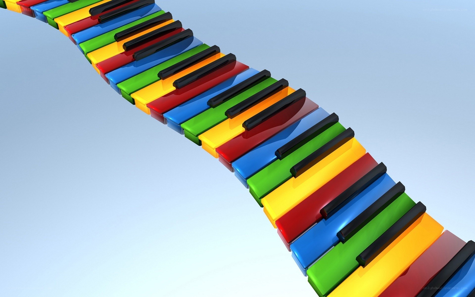 colorful piano keys