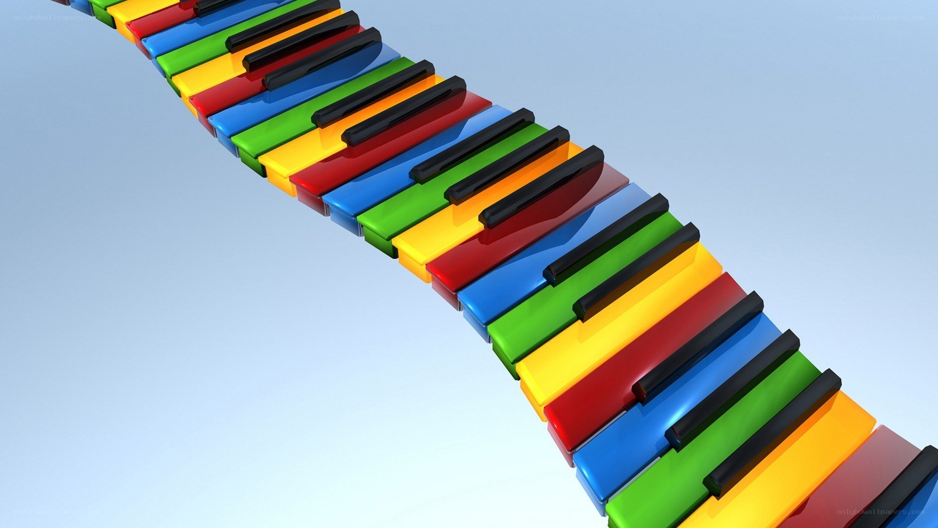 Colorful piano keys