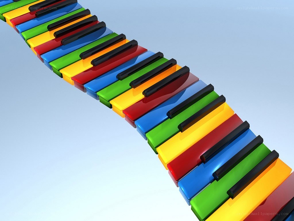 colorful piano keys
