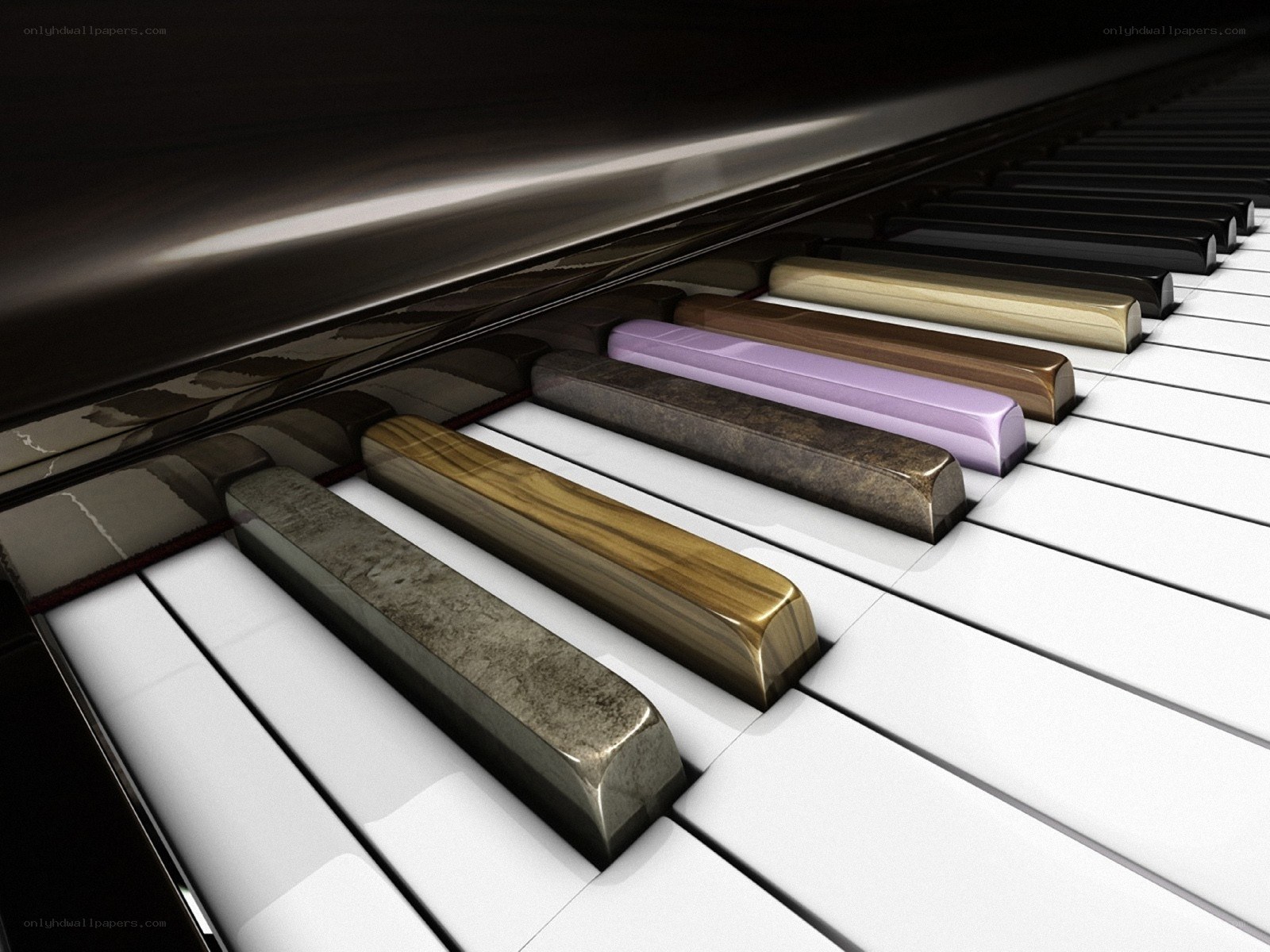 colorful piano keys