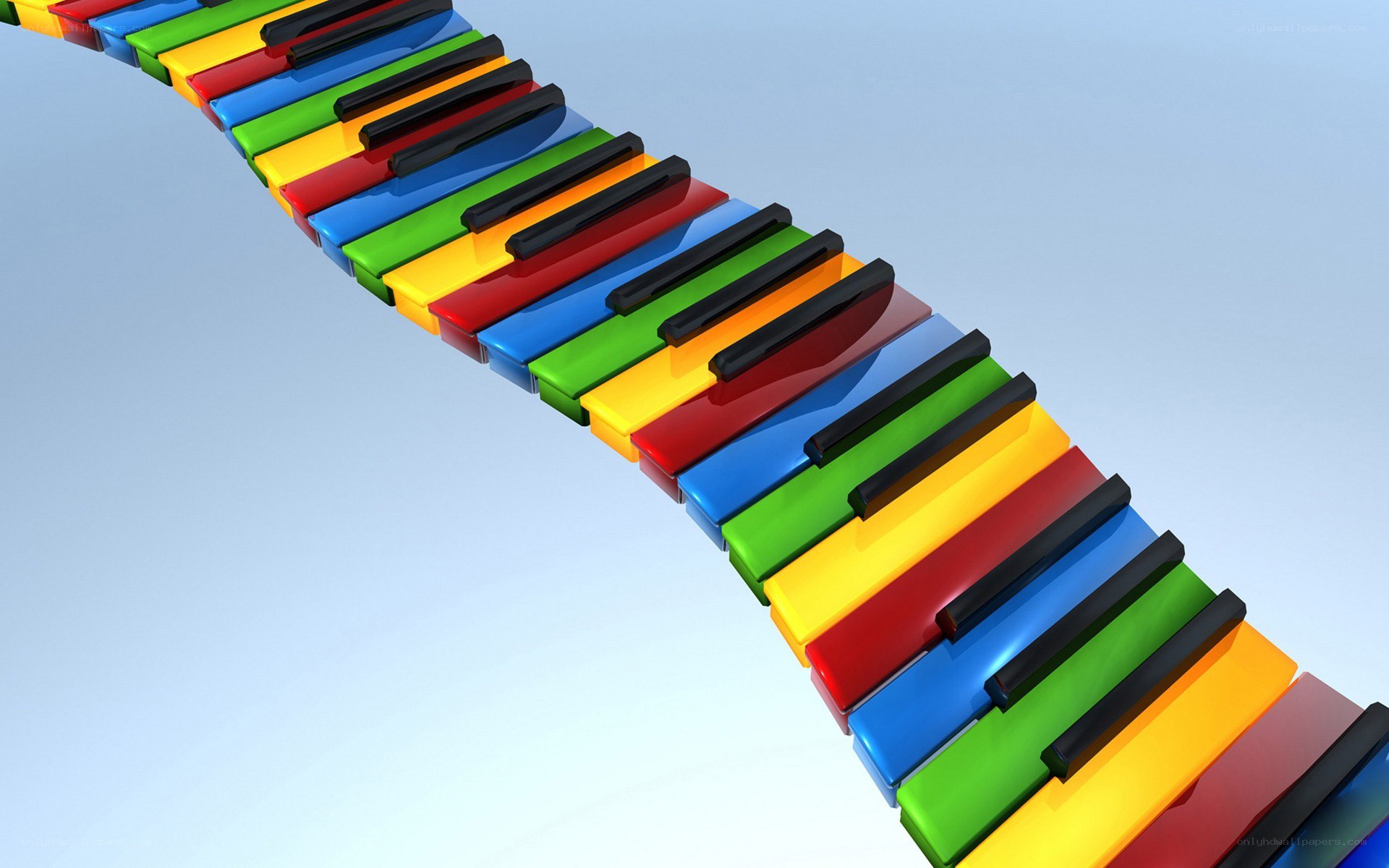 colorful piano keys
