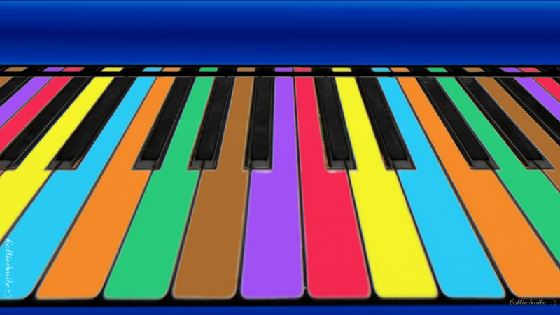 Colorful Piano Keys — Blue