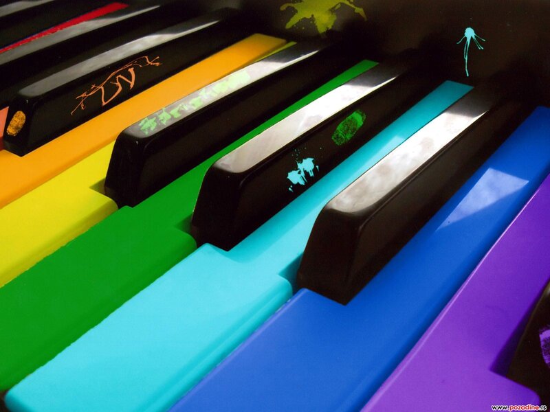 Colorful Piano Keys — Green